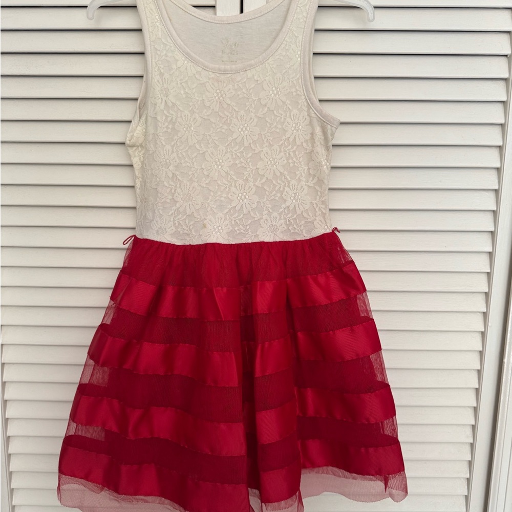 1989 Place Cream and Red Kids Dress